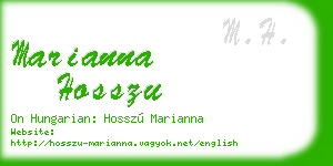 marianna hosszu business card